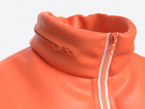 Quilted Gilet for Men Mockup 02 Orange 3D 模型