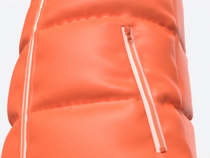 Quilted Gilet for Men Mockup 02 Orange 3D 模型