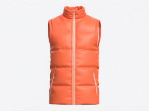 Quilted Gilet for Men Mockup 02 Orange 3D 模型