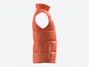 Quilted Gilet for Men Mockup 02 Orange 3D 模型
