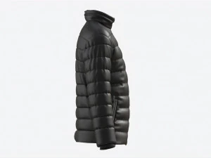 Quilted Jacket for Men Mockup Black 3D Model