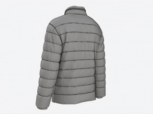 Quilted Jacket for Men Mockup Black 3D-Modell
