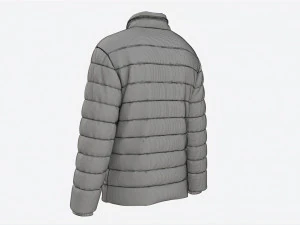 Quilted Jacket for Men Mockup Black 3D Model