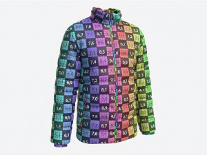 Quilted Jacket for Men Mockup Black 3D-Modell