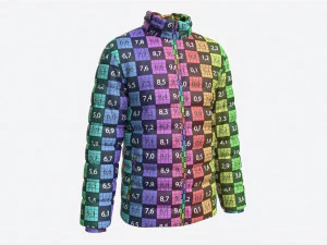Quilted Jacket for Men Mockup Black 3D Model