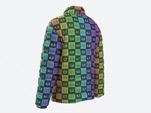 Quilted Jacket for Men Mockup Black 3D-Modell