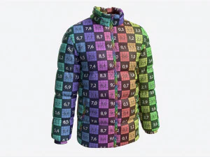 Quilted Jacket for Men Mockup Light Blue 3D Model