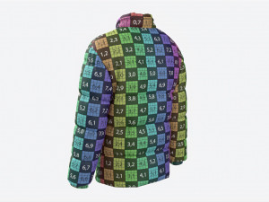 Quilted Jacket for Men Mockup Light Blue Model 3D