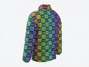 Quilted Jacket for Men Mockup Light Blue 3D Model