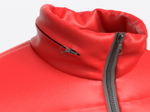 Quilted Jacket for Men Mockup Red Model 3D