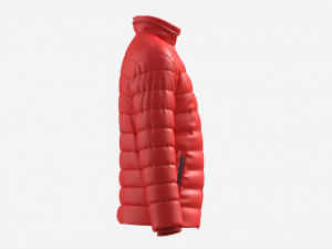 Quilted Jacket for Men Mockup Red Model 3D