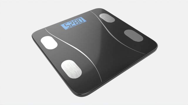 Smart Wireless Digital Scale 3D Model .c4d .max .obj .3ds .fbx .stl .blend 
