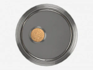 Smoking Pipe Ashtray Silver 3D Model