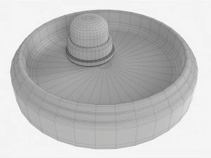 Smoking Pipe Ashtray Silver 3D Model