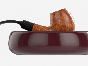 Smoking Pipe Ashtray with Holder 01 Model 3D