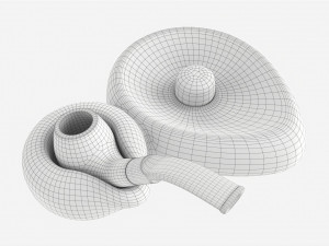 Smoking Pipe Ashtray with Holder 02 Model 3D