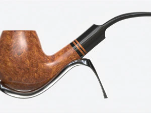 Smoking Pipe Bent Briar Wood 01 3D Model