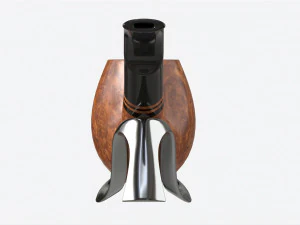 Smoking Pipe Bent Briar Wood 01 3D Model