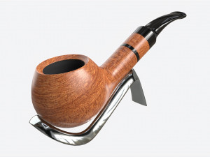 Smoking Pipe Bent Briar Wood 02 Model 3D
