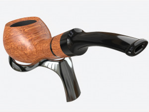 Smoking Pipe Bent Briar Wood 02 Modèle 3D