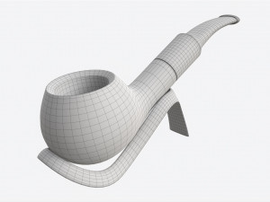 Smoking Pipe Bent Briar Wood 02 Modèle 3D