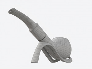 Smoking Pipe Bent Briar Wood 02 Modèle 3D