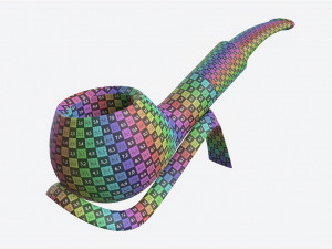 Smoking Pipe Bent Briar Wood 02 Modèle 3D