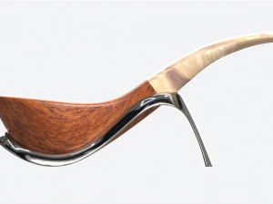 Smoking Pipe Bent Briar Wood 03 3D Model