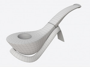 Smoking Pipe Bent Briar Wood 03 Modello 3D