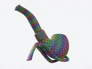 Smoking Pipe Bent Briar Wood 04 3D Model