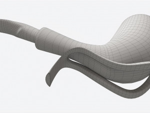 Smoking Pipe Half-bent Briar Wood 01 3D Model