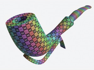 Smoking Pipe Half-bent Briar Wood 01 3D Model