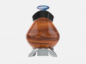 Smoking Pipe Half-bent Briar Wood 03 3D Model