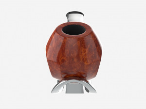 Smoking Pipe Half-bent Briar Wood 04 3D Модель