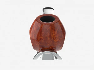 Smoking Pipe Half-bent Briar Wood 04 3D Model