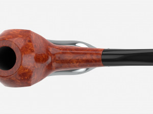 Smoking Pipe Half-bent Briar Wood 04 3D Модель
