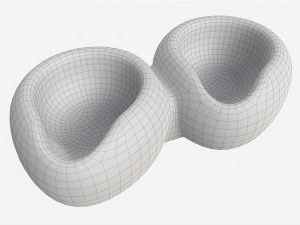 Smoking Pipe Holder Double 3D Model