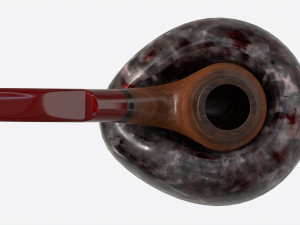Smoking Pipe Holder Single with Pipe 3D Model