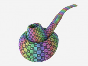 Smoking Pipe Holder Single with Pipe 3D Model