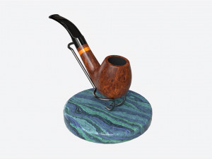 Smoking Pipe Holder Wire with Pipe 3Dモデル