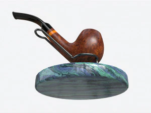 Smoking Pipe Holder Wire with Pipe 3D Model
