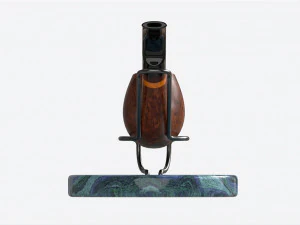 Smoking Pipe Holder Wire with Pipe 3D Model