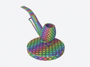 Smoking Pipe Holder Wire with Pipe 3Dモデル