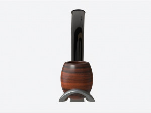 Smoking Pipe Long Briar Wood 01 Modelo 3D