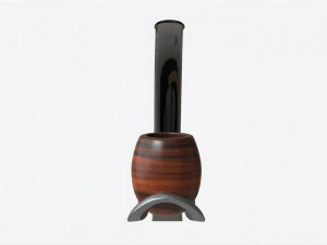 Smoking Pipe Long Briar Wood 01 3D Model