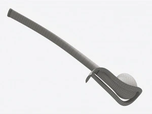 Smoking Pipe Long Briar Wood 01 3D Model