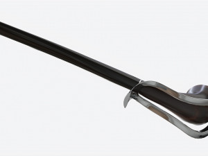 Smoking Pipe Long Briar Wood 02 3D Модель