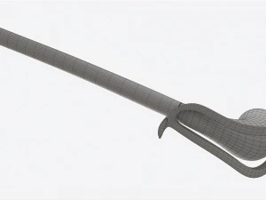 Smoking Pipe Long Briar Wood 02 3D Model