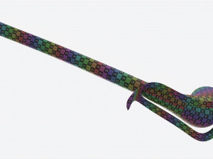 Smoking Pipe Long Briar Wood 02 3D Модель