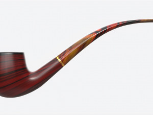Smoking Pipe Long Briar Wood 03 Model 3D